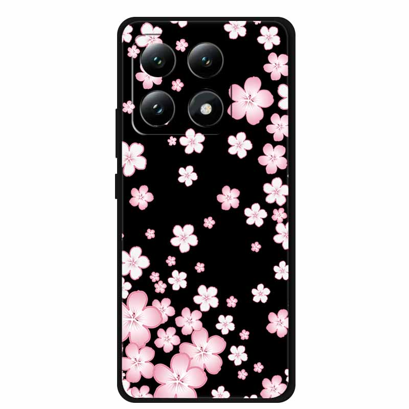 Для Xiaomi 15T 5G Чехол Цветы Мягкий Силикон ТПУ Задняя Крышка Для Xiaomi 15T Pro 5G Capa Boho Цветная Защита от Царапин