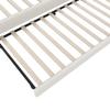 Sofa Bed 140x200 Cm Extendable LED Strip USB+Type-C Storage Compartment Slatted Frame Linen Bed Frame Without Mattress Beige