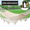 Double Macrame Hammock Two Person Swing Bed for Beach Yard Bedroom Patio