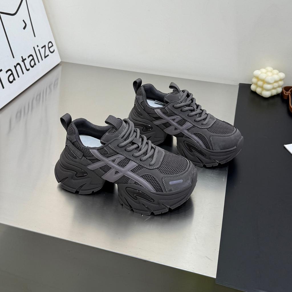 Suding thick-soled small waist dad shoes women's 2025 autumn new small 6cm height-increasing color matching sports and leisure shoes