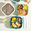 Student Bento Box Thick Material Partition High Capacity Anti-leak Three Compartments Food Storage Leakproof Micro Heated Students