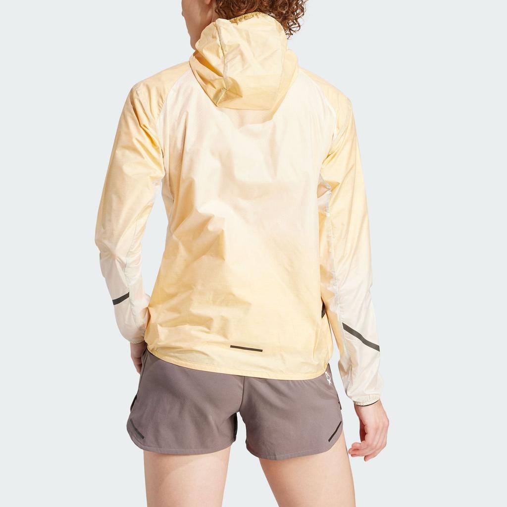 Adidas SS24 Terrex Series Outdoor Sports Hooded Zip Slim Jacket Women Jacket Yellow IN2908