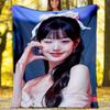 Wonyoung printed throw blanket—soft,warm;versatile blanket for all seasons—perfect as &air-conditioning throw,nap blanket