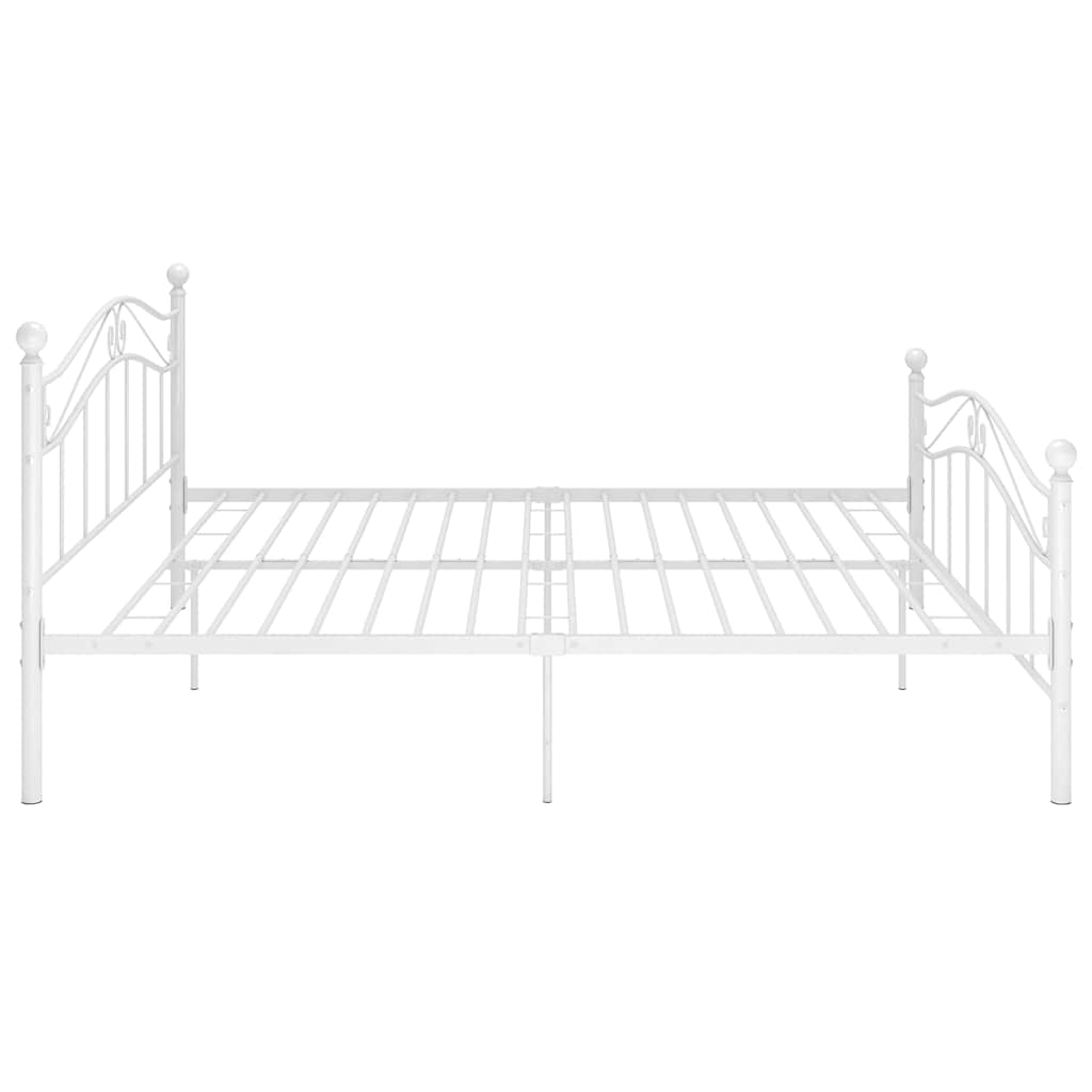 vidaXL Bett Weiß Metall 140x200 cm