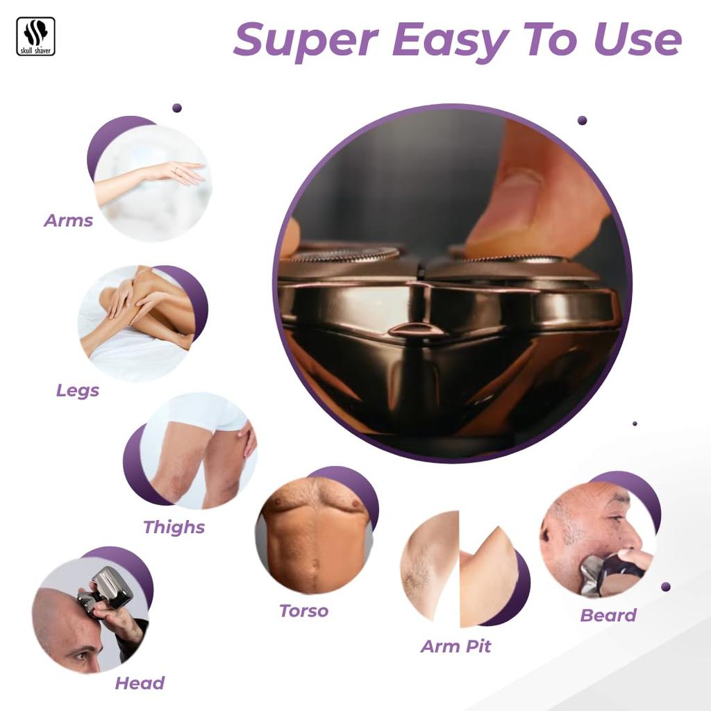 Бритва Skull Shaver Бритва Skull Shaver Baron Baron PRO 4 сменные головки лезвия лезвие Pittbull электрическая бритва для чувствительной чувствительной грубой кожи [Авторизованный