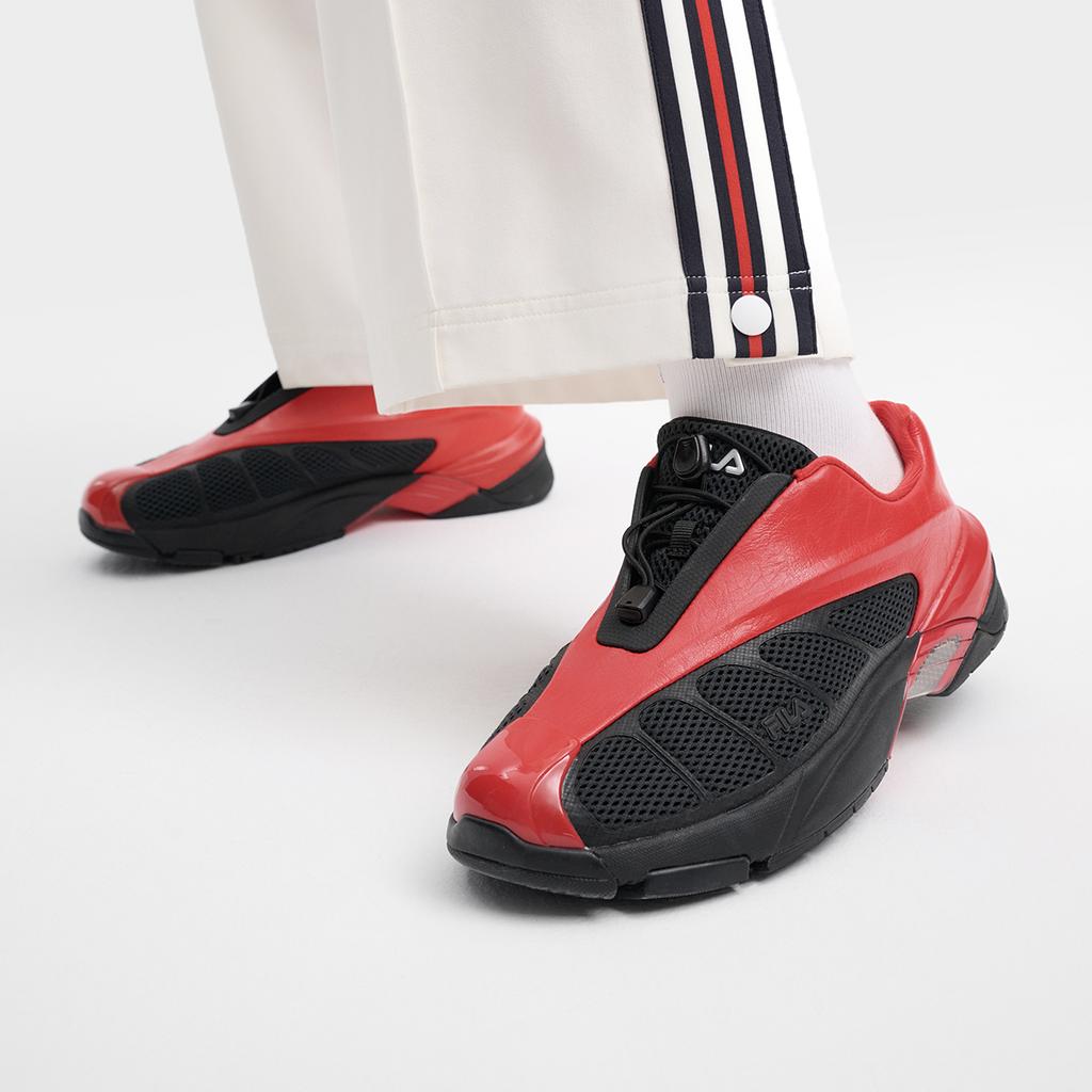 Fila Couple Matching Versatile Fashion Low-Top Casual Shoes Women Sneaker Fire-Red Black F12W431116FFB