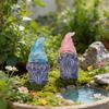 3 Pcs Gnome Garden Hear See Speak Stakes Resin Miniature No Evil Gnome