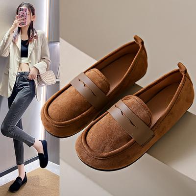 Большой размер 2025 весна новая мягкая подошва мягкая поверхность матовые модные туфли-бини одна педаль плоская подошва одинарные туфли туфли для мамы