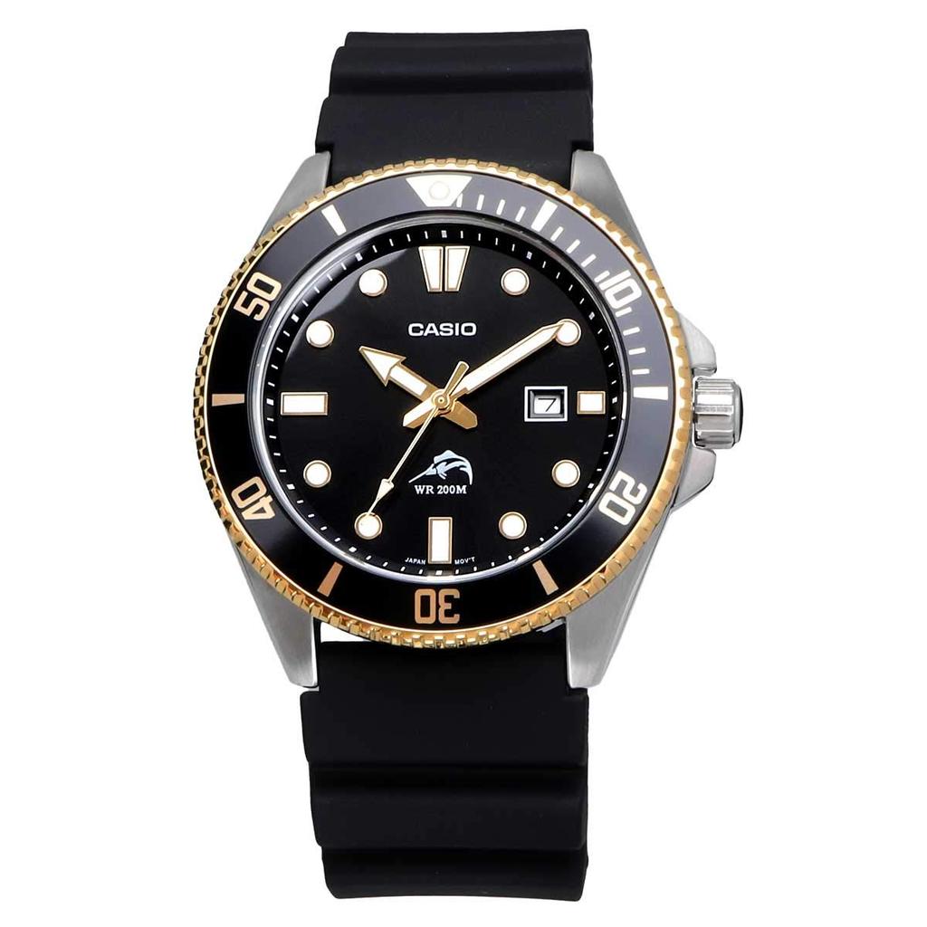 CASIO Diver's Watch MDV-106 Series Men's Overseas Model (Black/Gold MDV-106G-1AV)