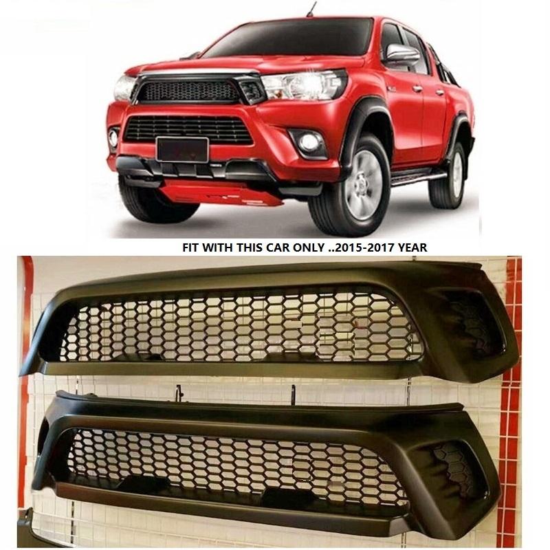 ODM OWN DESIGN MODIFIED GRILLS CAR FRONT RACING GRILL GRILLE FIT FOR HILUX REVO SR5 M70 M80 2015-2017 RAPTOR mask MATT BLACK