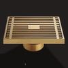 10*10cm Golden Floor Drain  Brass Prevention Odor Thickening Drain Shower Bathroom Drainage Balcony Washing Machine Floor Drain