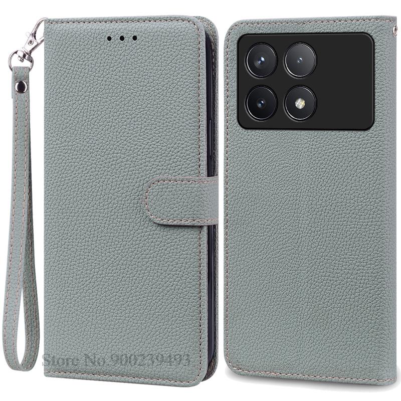 Чехол F6 Pro для POCO F6 Pro, силиконовый кожаный чехол-кошелек, флип-чехол для Xiaomi Poco F6 Pro 5G, чехол-книжка, Fundas