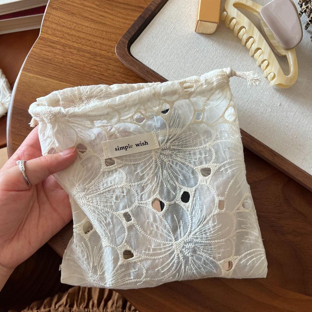 Mesh Large Capacity Drawstring Bag Portable Toiletry Cosmetic Travel Hand Carry Storage Pouch