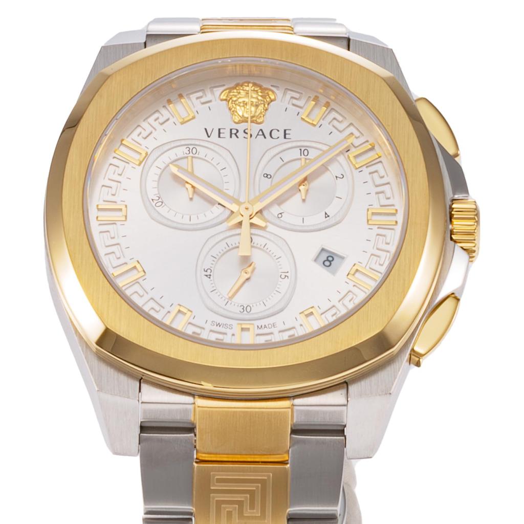 Часы Geo Chrono Silver Dial Quartz Sapphire Glass 46mm VE7CA0823 Gold x Silver [Versace] Мужские [Товар]