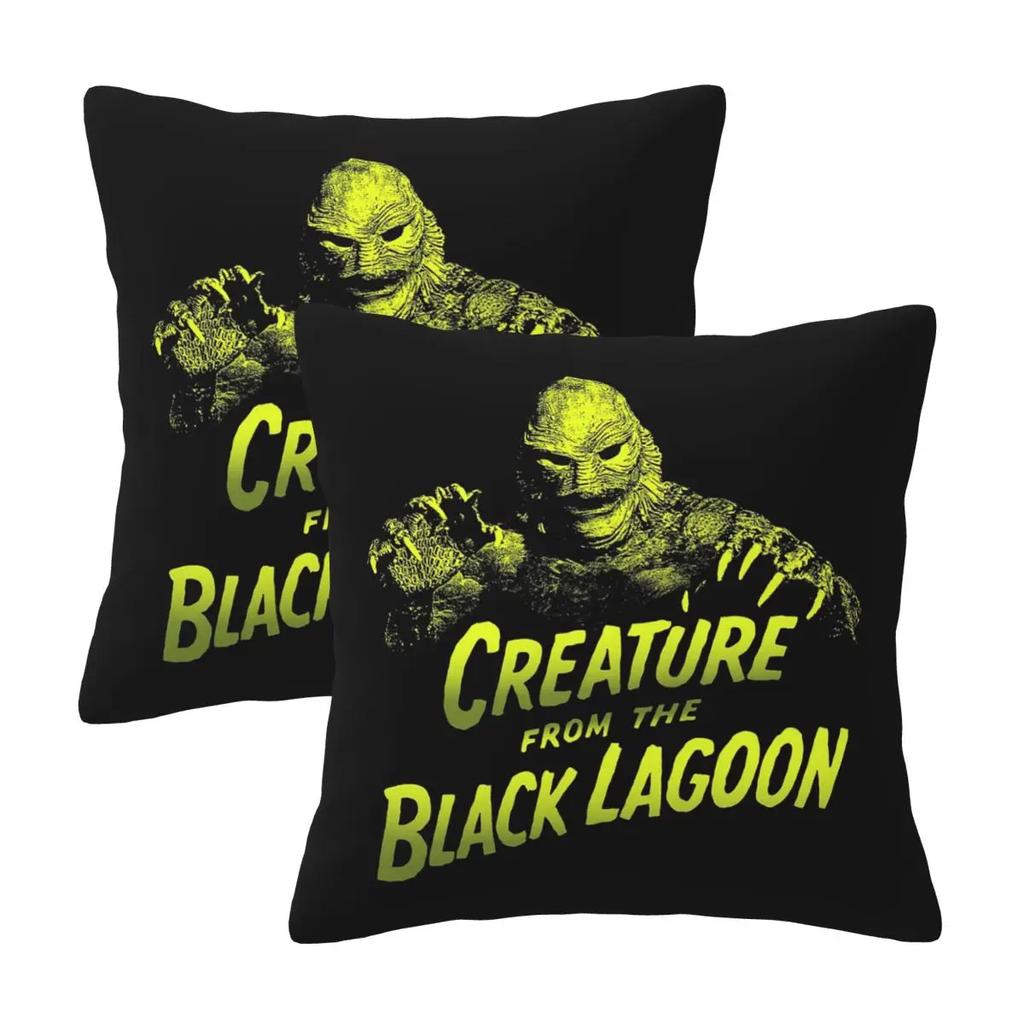 Creature From The Black Lagoon 2 Pcs Square Pillowcase Pillow Cover Cushion Zip Decorative Comfort Throw Pillow For Home Bedroom