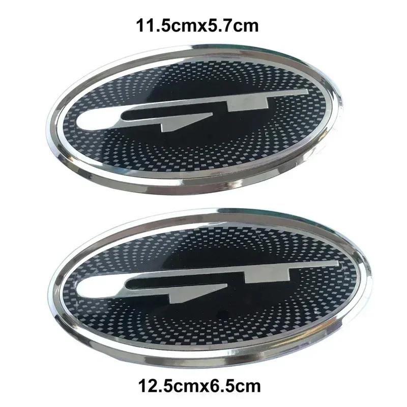 AANC1 7 Pieces Per Set GT Logo Front Hood Rear Boot Steering Wheel Auto Hub Center Sticker Emblem Badge for KIA Stinger