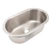 Stainless Steel Sink Basin 40mm Drain Hole 304 Stainless Steel Washbasin Concave Design Smoothing Brushed Surfaces for Camper