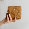 Quilted Toiletry Bag Multi-functional Sanitary Napkin Storage Bag Coquette Bow Cosmetic Bag  Trave