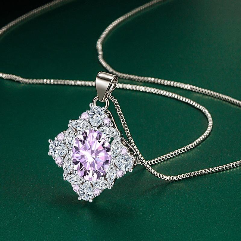 Sace Gems Классический роскошный циркон для женщин кулон ожерелье ювелирные изделия свадебное обещание вечерние подарок