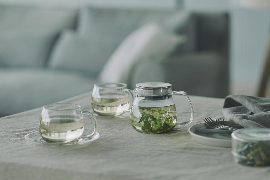 Kinto UNITEA Чашка 8331 и блюдце, 350 мл, стекло,