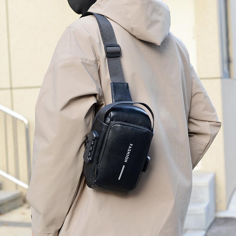 Мужская нагрудная сумка большой вместимости, сумка через плечо, многофункциональная сумка