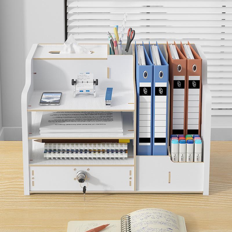 Студенческая простая подставка для книг, книжная полка, офисная полка для файлов, многослойная полка, настольная деревянная папка, ящик для хранения