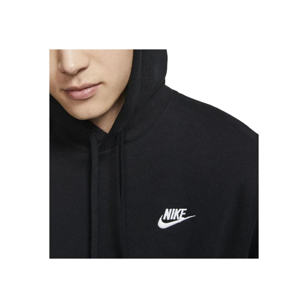 Nike Sportswear Club Fleece Pullover Hoodie Black/White Unisex Streetwear BV2654-010