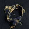 Trendy Japanese Plaid Scarf & Tie-on Hat Set for Men and Women - Blue/Yellow Neck Warmer
