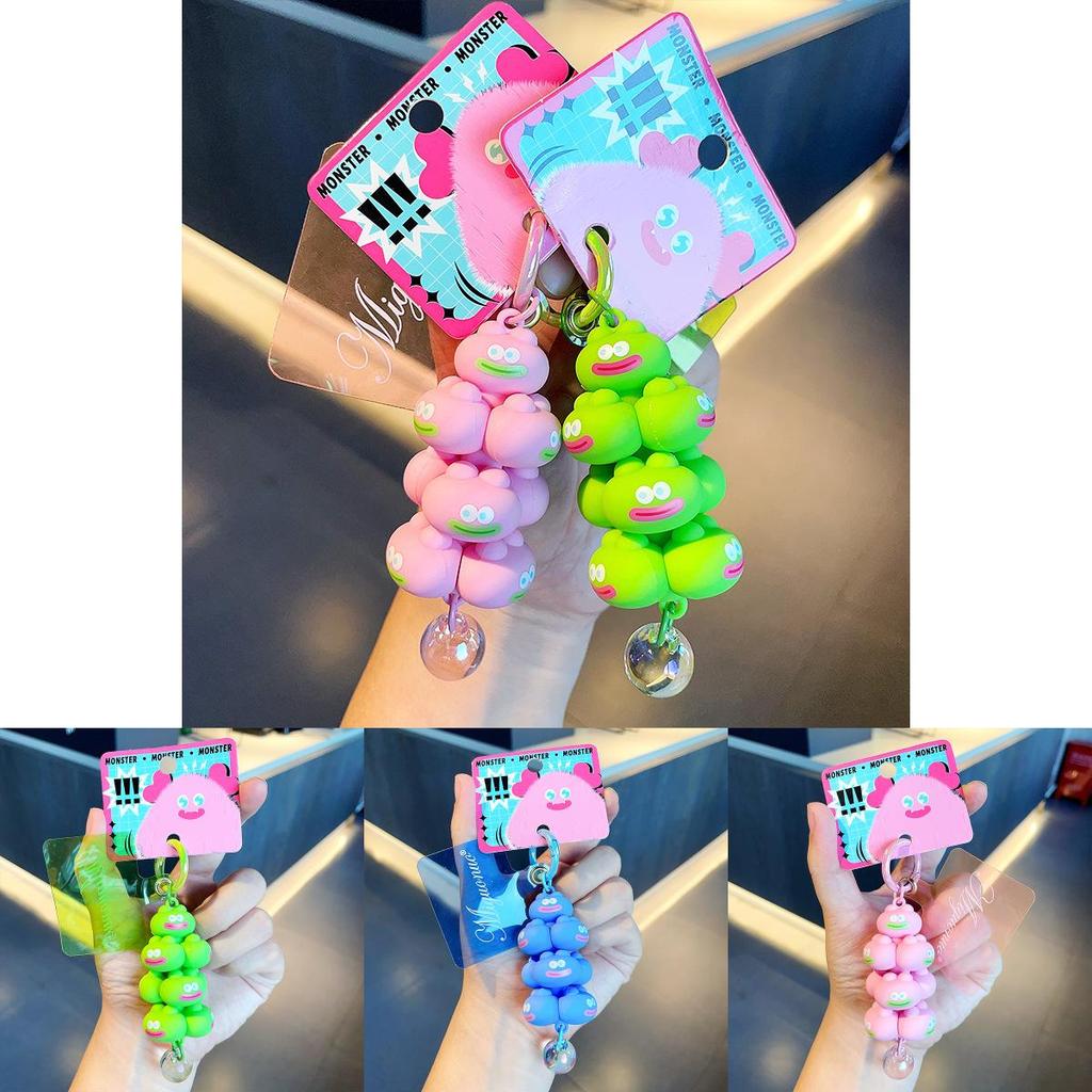 Милая серия брелоков «Семья монстров» Очаровательный зеленый мультяшный аксессуар для сумки Модный