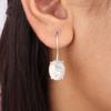 Dendritic Opal Gemstone 925 Sterling Silver Jewelry Handmade Hook Earrings 1.05" EE-173-36