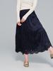 Velvet Hollow Hem A-line Cake Skirt - Women's Slimming Autumn/Winter 2025