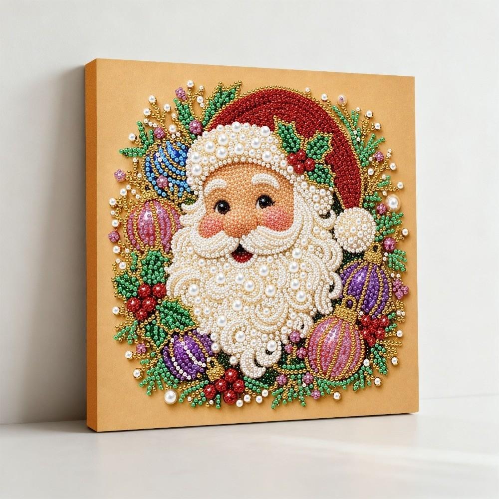 with Frame Christmas Pearl Art Kits 3D Handmade Pearl Art Kit Diamond Painting  Holiday Gift