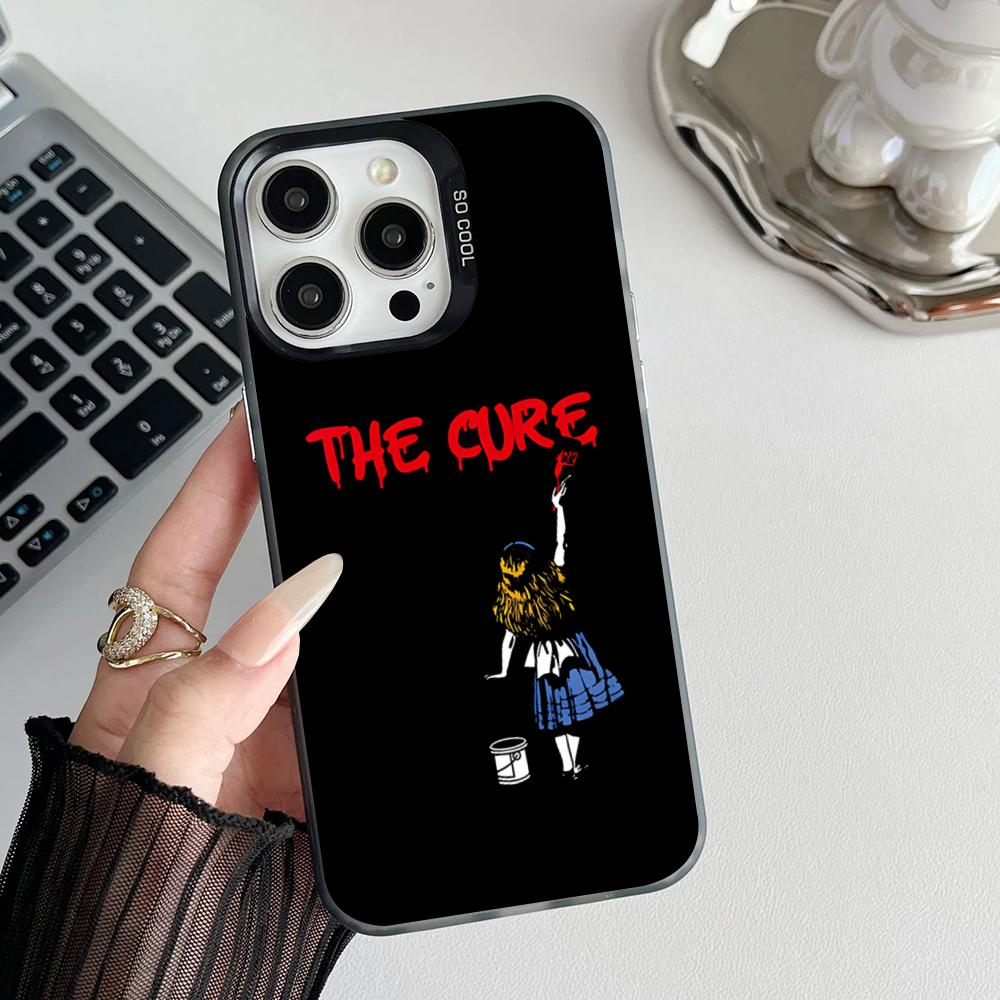 The Cure Phone Case Matte Colored Silver For Iphone 17 16 15 14 Pro 13 12 Air Plus 11 7 8 Max Luxury Cover
