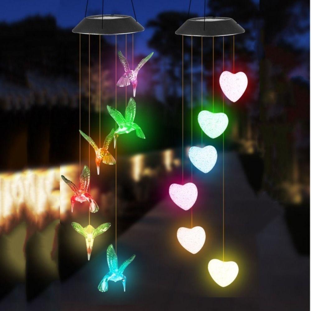 Уличный водонепроницаемый колибри светодиодный колокольчик для украшения двора газонные лампы солнечный свет