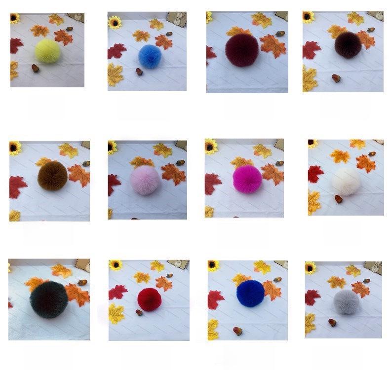 Цветной 5 см искусственный меховой шарик из кролика Рекс для украшения украшений, одежды и обуви, шляп