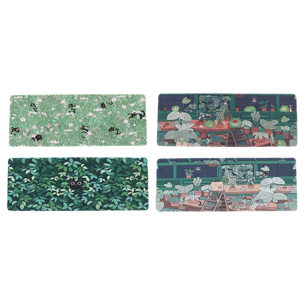 Green Large Mouse Pad Cute Animal Keyboard Mat Desk Decor Desk Pad