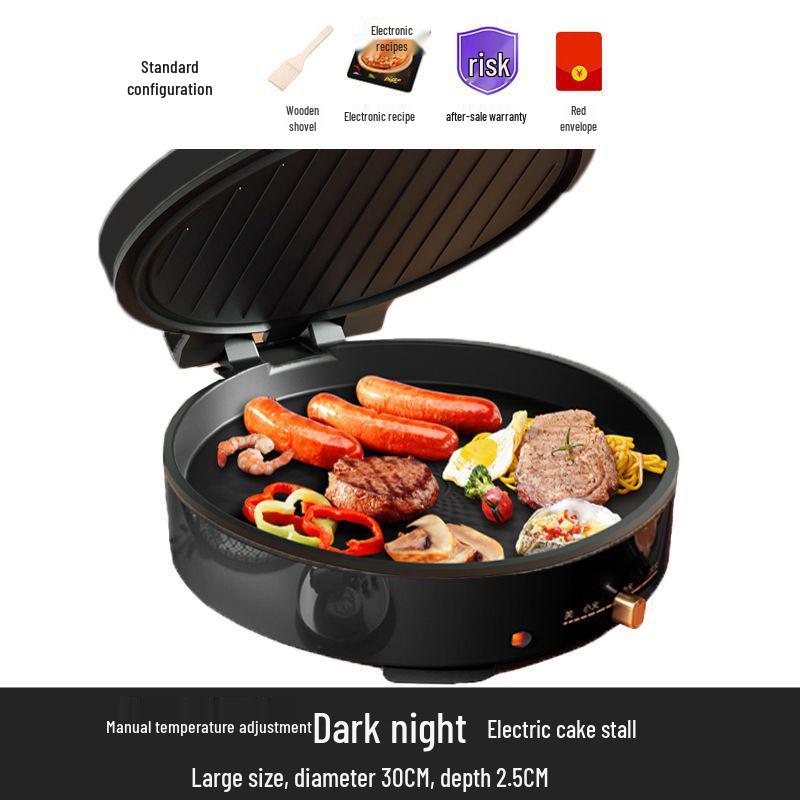 New Adjustable Temperature Electric Griddle: Double-Sided Non-Stick Surface for Pancakes, Cakes, Crepes, and More