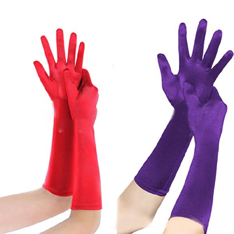 Вечерние платья перчатки для женщин леди перчатки с полным пальцем перчатки для выпускного вечера