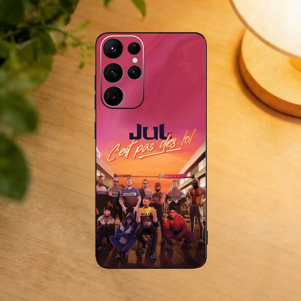 Чехол для телефона Rapper JuL C'est Pas Des Lol для Samsung S25,24,21,22,23,30,Ultra,20,Plus,Fe,Lite,Note Мягкое черное покрытие