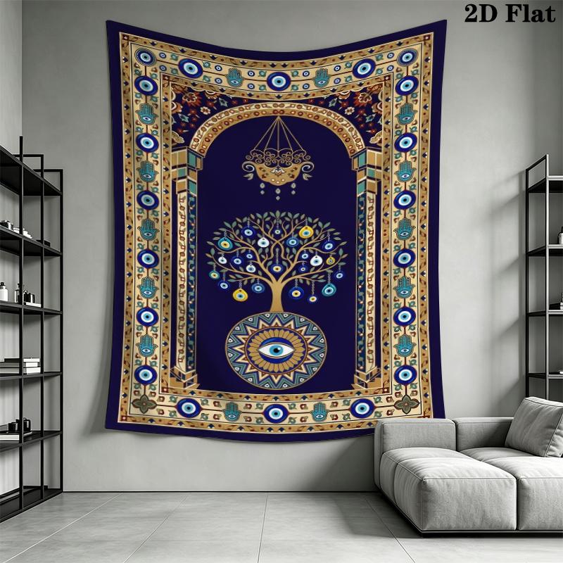 Evil Eye Wall Tapestry Aesthetic Wall Hanging Printed Fabric Blanket Decorative Tapestries for Bedroom Living Room Home Decor
