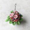 1pcs Garden Balcony Flower Arrangement Ceramic Planter Can Hang Pink Rose Bush Crafts Miniature Scene Ornaments Potted Plants Garden Greenery