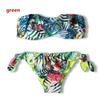 Exquisite Tropical Bikini Set With Green Leaf Print For Stylish Summer Swimwear