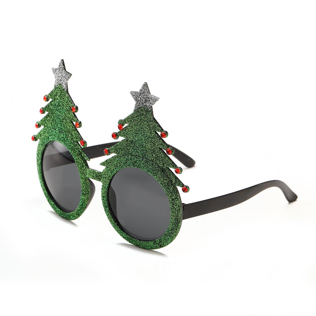 Очки Sd Веселого Рождества Забавная личность Красные рога Солнцезащитные очки, Соответствующая одежда Рождественская елка