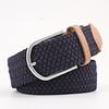 Pin Buckle Solid Canvas Strap Decoration Belt Men Women Canvas 1PC Unisex Clothing Accessories Knitted High Quality Elastic Belt  Jewelry Accessory