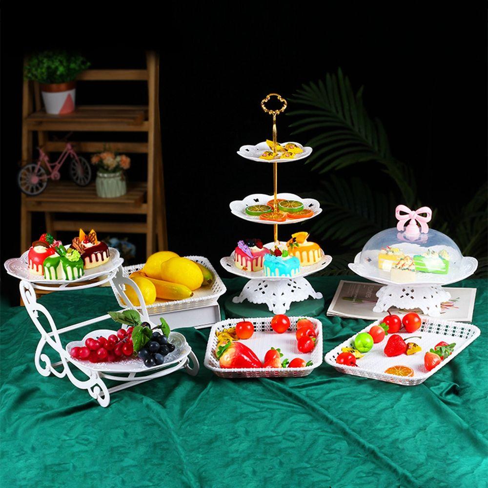 Tea Cake Decor Tableware Cake Display Plate Cupcake Storage Stand Foot Tray Dessert Exhibition Rack