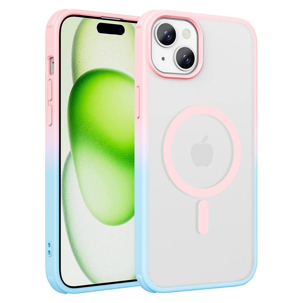 For iPhone 15 Plus Case Compatible with MagSafe TPU+PC Skin-Touch Phone Cover