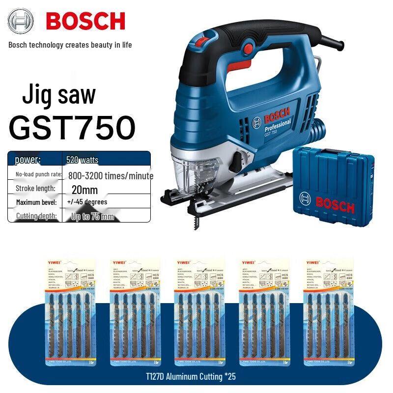 Bosch GST750 Electric Jigsaw CN plug (adapter included)