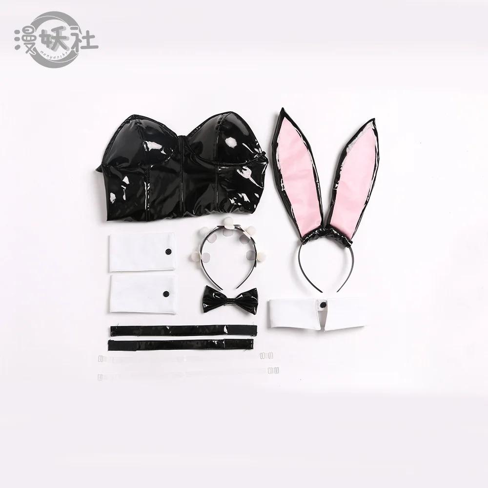 Кожаные костюмы унисекс для девочек из аниме Playboy Bunny Rem, костюмы для косплея на Хэллоуин, рождественские вечерние комплекты, униформа, костюмы