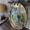 30.48 Cm Brass Mirror Quality Mirrors Round Room Bed Room Brass Wall Mirror, Gold