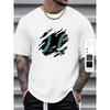 Neon Baseball Print T-Shirt,Soft Breathable & Fade-Resistant, Classic Fit for Daily Casual Wear